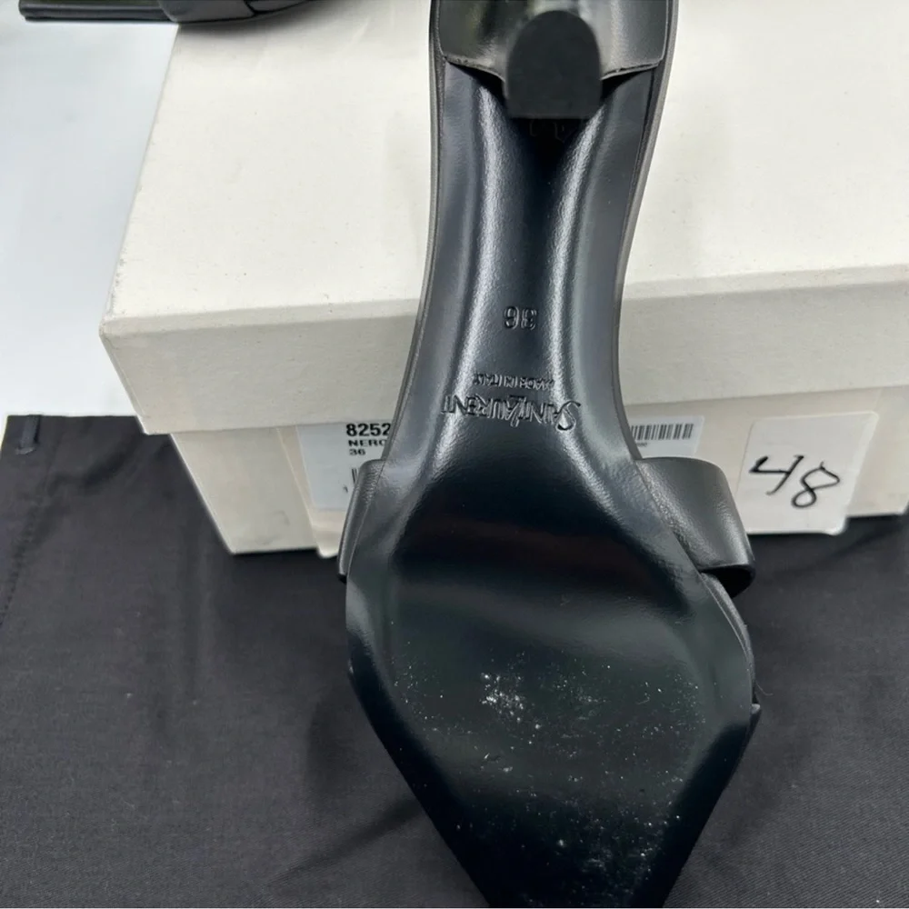 Women’s Saint Laurent Jill 75 leather mules size 36 made in Italy